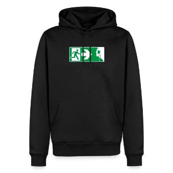 Notausgang Klettern Kletterer - Männer Premium Bio Hoodie - Schwarz - Vorne - Nico (187cm)