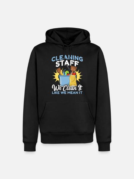 Cleaning Staff - Men’s Premium Organic Hoodie - black