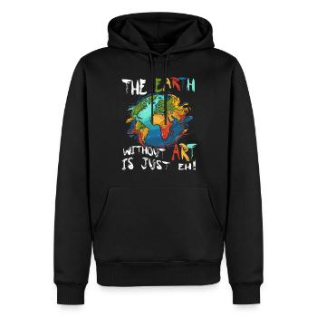 La Terre sans l’art, c’est juste - Sweat à capuche Premium bio Homme - noir - Devant - Nico (187cm)