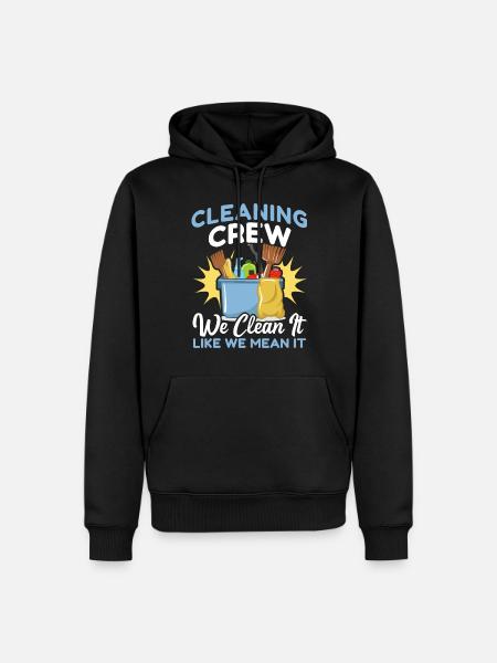 Cleaning Crew - Men’s Premium Organic Hoodie - black
