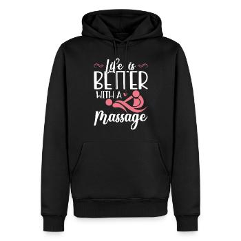 Massagetherapeuten Therapie Masseuse Wertschätzung - Männer Premium Bio Hoodie - Schwarz - Vorne - Nico (187cm)