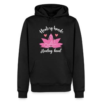 Massagetherapeuten Therapie Masseuse Wertschätzung - Männer Premium Bio Hoodie - Schwarz - Vorne - Nico (187cm)