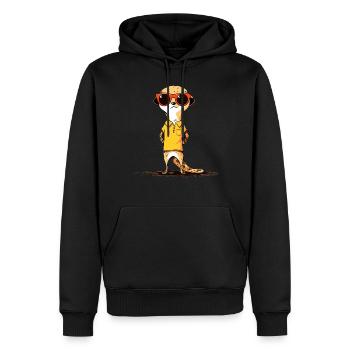 Suricate avec lunettes de soleil Suricate - Sweat à capuche Premium bio Homme - noir - Devant - Nico (187cm)