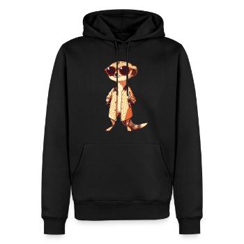 Suricate avec lunettes de soleil Suricate - Sweat à capuche Premium bio Homme - noir - Devant - Nico (187cm)