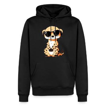 Suricate avec lunettes de soleil Suricate - Sweat à capuche Premium bio Homme - noir - Devant - Nico (187cm)