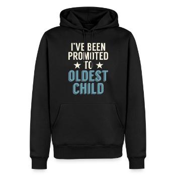 Oldest Child Gifts - Men’s Premium Organic Hoodie - black - Front - Nico (187cm)