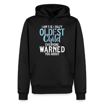 Oldest Child Gifts - Men’s Premium Organic Hoodie - black - Front - Nico (187cm)