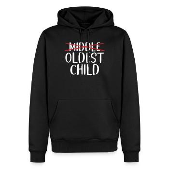 Oldest Child Gifts - Men’s Premium Organic Hoodie - black - Front - Nico (187cm)