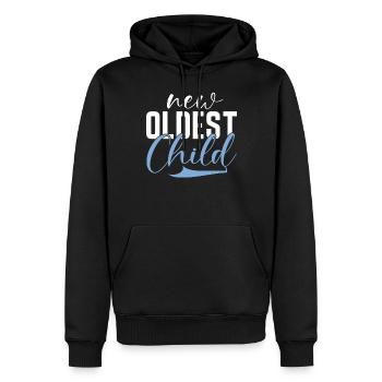 Oldest Child Gifts - Men’s Premium Organic Hoodie - black - Front - Nico (187cm)