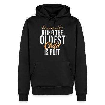 Oldest Child Gifts - Men’s Premium Organic Hoodie - black - Front - Nico (187cm)