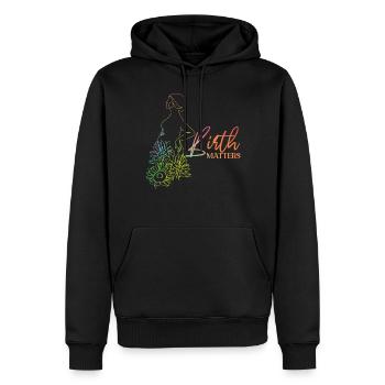LD Labour And Delivery Nurse - Men’s Premium Organic Hoodie - black - Front - Nico (187cm)