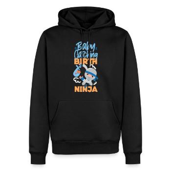 LD Labour And Delivery Nurse - Men’s Premium Organic Hoodie - black - Front - Nico (187cm)