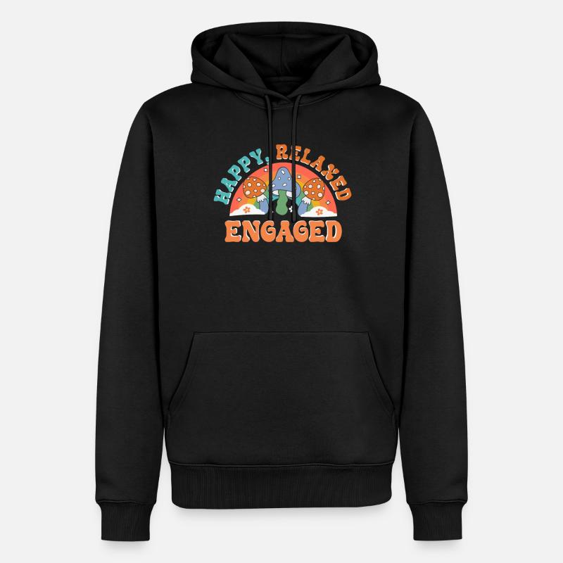 Mariée de fiançailles d'amis dévoués - Sweat à capuche Premium bio Homme - noir