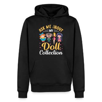 Sammlerpuppe Porzellanpuppe Puppe - Männer Premium Bio Hoodie - Schwarz - Vorne - Nico (187cm)