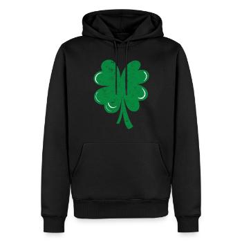 Four-leaf clover - Men’s Premium Organic Hoodie - black - Front - Nico (187cm)