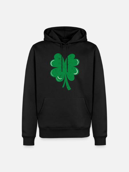Four-leaf clover - Men’s Premium Organic Hoodie - black