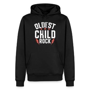 Oldest Child Gifts - Men’s Premium Organic Hoodie - black - Front - Nico (187cm)
