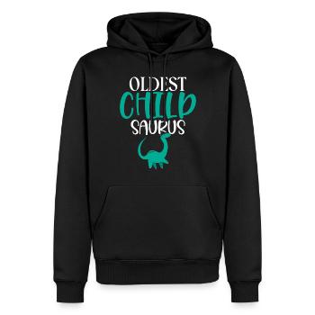 Oldest Child Gifts - Men’s Premium Organic Hoodie - black - Front - Nico (187cm)