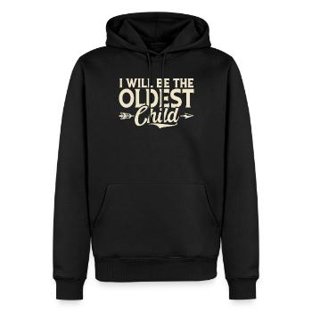 Oldest Child Gifts - Men’s Premium Organic Hoodie - black - Front - Nico (187cm)