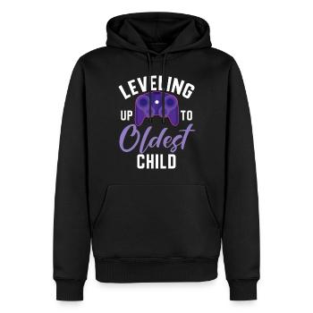Oldest Child Gifts - Men’s Premium Organic Hoodie - black - Front - Nico (187cm)