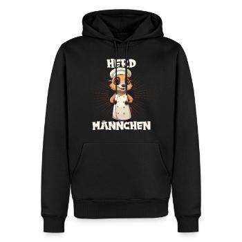 Erdmännchen kochen Koch Kochmütze Herdmännchen - Männer Premium Bio Hoodie - Schwarz - Vorne - Nico (187cm)