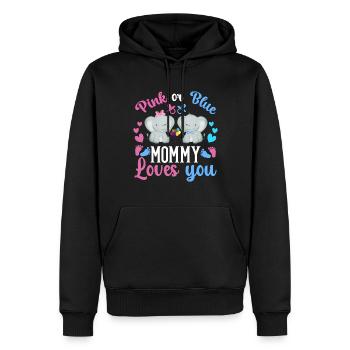 Pink Or Blue Mama Loves You Sex - Men’s Premium Organic Hoodie - black - Front - Nico (187cm)