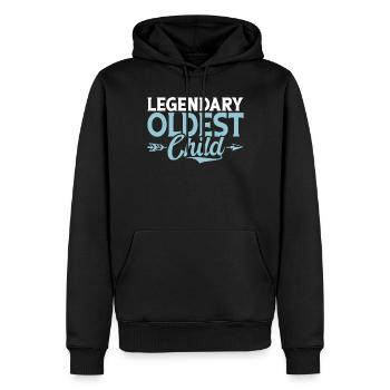 Oldest Child Gifts - Men’s Premium Organic Hoodie - black - Front - Nico (187cm)
