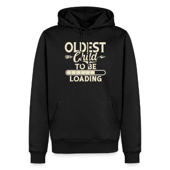 Oldest Child Gifts - Men’s Premium Organic Hoodie - black - Front - Nico (187cm)