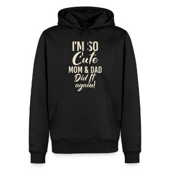 Oldest Child Gifts - Men’s Premium Organic Hoodie - black - Front - Nico (187cm)