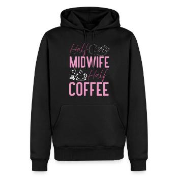 Nurse Midwife Birth Worker Coffee - Männer Premium Bio Hoodie - Schwarz - Vorne - Nico (187cm)
