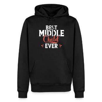 Middle Child Gifts - Männer Premium Bio Hoodie - Schwarz - Vorne - Nico (187cm)