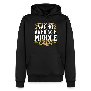Middle Child Gifts - Men’s Premium Organic Hoodie - black - Front - Nico (187cm)
