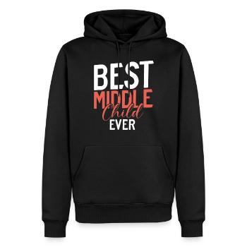 Middle Child Gifts - Männer Premium Bio Hoodie - Schwarz - Vorne - Nico (187cm)