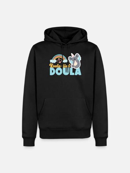 Doula accoucheuse Koala - Sweat à capuche Premium bio Homme - noir