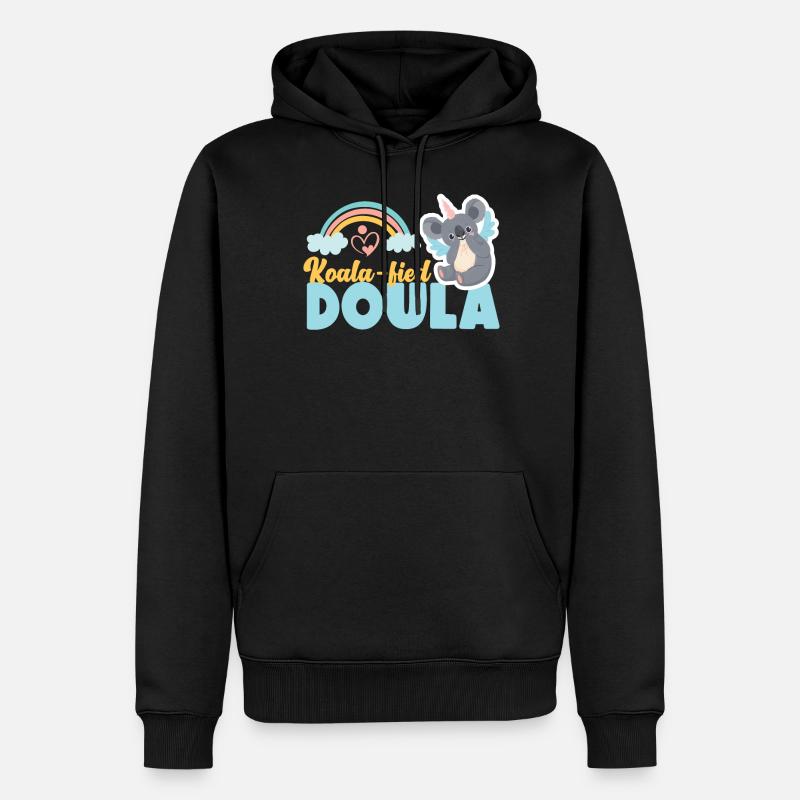 Doula accoucheuse Koala - Sweat à capuche Premium bio Homme - noir