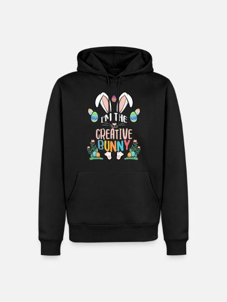 I'm The Creative Bunny - Männer Premium Bio Hoodie - Schwarz