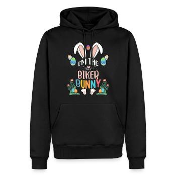 I'm The Biker Bunny - Männer Premium Bio Hoodie - Schwarz - Vorne - Nico (187cm)
