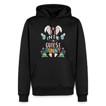 I'm The Cutest Bunny - Männer Premium Bio Hoodie - Schwarz - Vorne - Nico (187cm)