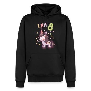 I'm 8 years old Horses Horse 8th birthday - Men’s Premium Organic Hoodie - black - Front - Nico (187cm)