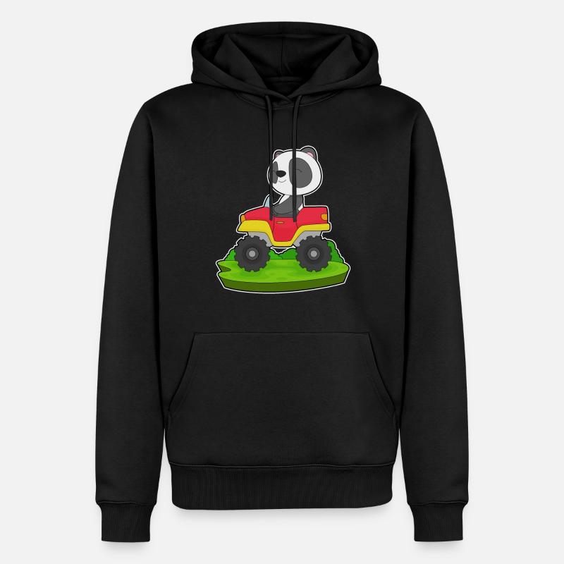 Voiture Panda - Sweat à capuche Premium bio Homme - noir