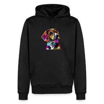 beagle Beagle coloré - Sweat à capuche Premium bio Homme - noir - Devant - Nico (187cm)