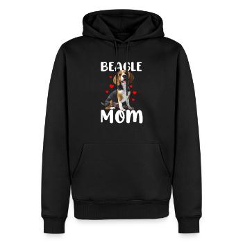 beagle maman beagle - Sweat à capuche Premium bio Homme - noir - Devant - Nico (187cm)