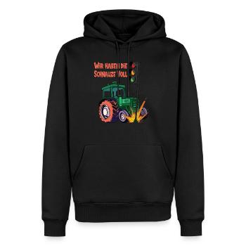 Die Ampel muss weg! Wir haben die Schnauze voll! - Männer Premium Bio Hoodie - Schwarz - Vorne - Nico (187cm)