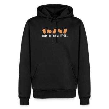So Rolle Ich Süße Capybara - Männer Premium Bio Hoodie - Schwarz - Vorne - Nico (187cm)