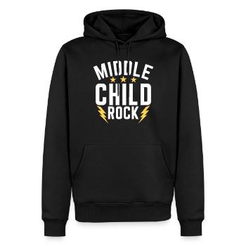 Middle Child Gifts - Männer Premium Bio Hoodie - Schwarz - Vorne - Nico (187cm)