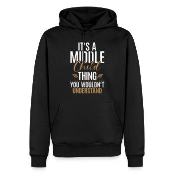 Middle Child Gifts - Männer Premium Bio Hoodie - Schwarz - Vorne - Nico (187cm)