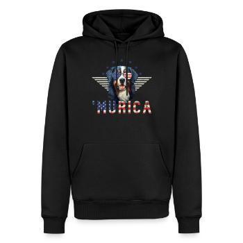 Lunettes de soleil bouvier bernois Murica Flag - Sweat à capuche Premium bio Homme - noir - Devant - Nico (187cm)
