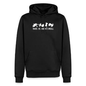 C'est comme ça que je roule Sweet Rabbit - Sweat à capuche Premium bio Homme - noir - Devant - Nico (187cm)