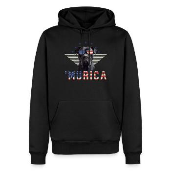 Cane Corso lunettes de soleil Murica drapeau cadeau - Sweat à capuche Premium bio Homme - noir - Devant - Nico (187cm)