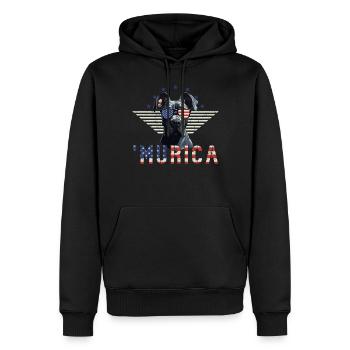 Dogue Allemand Lunettes De Soleil Murica Flag Cadeau - Sweat à capuche Premium bio Homme - noir - Devant - Nico (187cm)